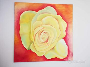 Dipinto su tela "Rosa" di Sisti Gilberto