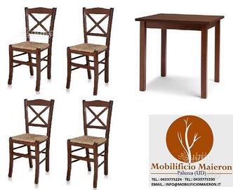 Set cod160 Sedie e Tavolo Bar Ristorante Non Usate