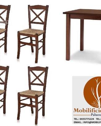 Set cod160 Sedie e Tavolo Bar Ristorante Non Usate