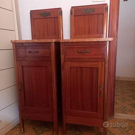 Comodini vintage anni 20 art deco piano marmo