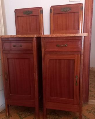 Comodini vintage anni 20 art deco piano marmo