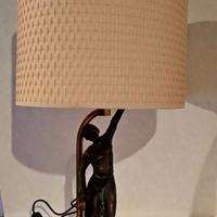 Lampada Liberty Vintage in Lega di Bronzo Firmata