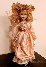 Bambola anni 80-90 H cm 41 vestito Rosa 