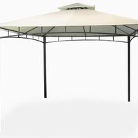 Gazebo da giardino impermeabile in metallo 3x4m