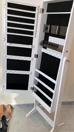 Specchio portagioie con organizer interno