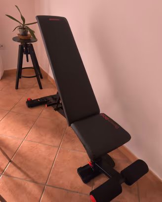 panca decathlon con manubri  e bilanciere 