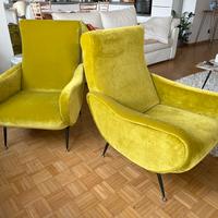 Poltrone vintage anni 50 60 stile Lady Zanuso