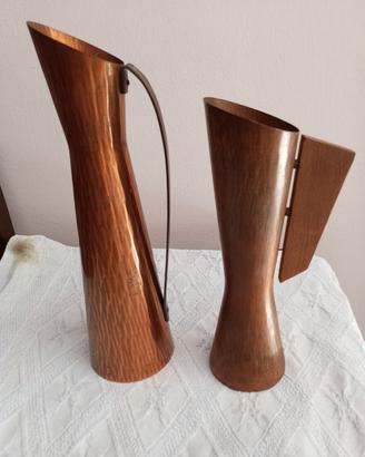 due vasetti vintage in rame 