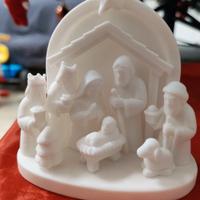 Presepe Natalizio Bianco stampato in 3D