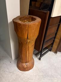 Mortaio Decorativo Antico in Legno Massiccio