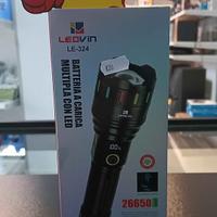 Power Bank Torcia a LED  ricaricabile tramite USB