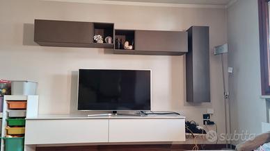 Mobile Soggiorno TV Sospeso 240 cm. con Pensili