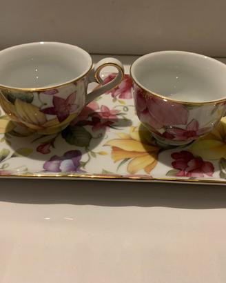 Set tazze con vassoio NUOVO