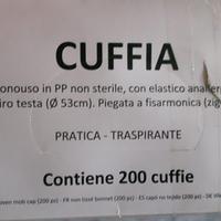 200 cuffie capelli monouso