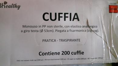 200 cuffie capelli monouso