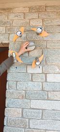 2 lampadari da soffitto o parete 4+4 faretti