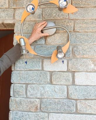 2 lampadari da soffitto o parete 4+4 faretti