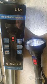 *2 TORCE* Torcia L-S03 + torcia L-826 usb power in