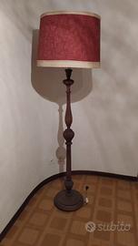 Lampada a piantana in legno- anni 40- Italia