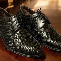 Scarpe Stringate Uomo in Pelle Intrecciata - Nuove