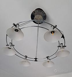 Lampadario moderno 6luci spillo 120vecchi watt(Sol
