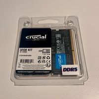 RAM Crucial 32 GB DDR5 4800mhz 2x 16 gb