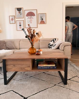 Tavolino da salotto con vani - stile industrial