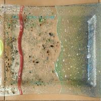 Centro tavola vassoio vetro 