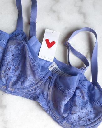 Reggiseno Lovable Flower in pizzo pervinca - 3D - 