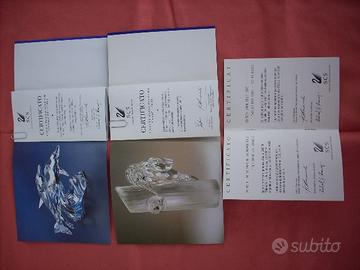 Certificati Swarovski 1988-1990-1992