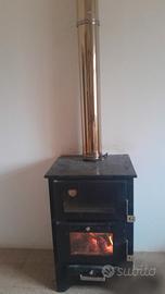 Stufa a legna con tubi 
