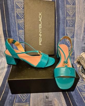 Sandali vernice turchese PennyBlack