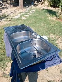 lavandino per cucina inox due vasche