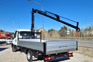 IVECO DAILY NEW 35C18 E6 NUOVO GRU 12m + CASSONE