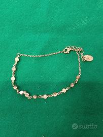 Bracciale argentato con pietrine brillanti