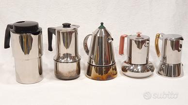Caffettiera Moka set da collezione 5 pezzi Vintage