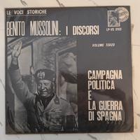 Vinile raro storico - i discorsi benito mussolini