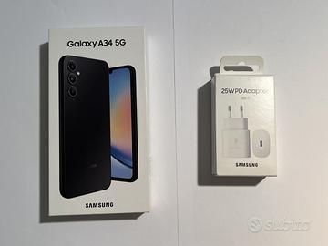 Samsung Galaxy A34 5G 128GB Nero + caricatore 25W