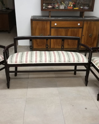 Divano con due poltrone liberty 900 art déco