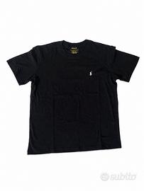 Maglietta stile ralph lauren nera taglia M