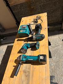 Megakit utensili makita (trapano, torcia e flex)