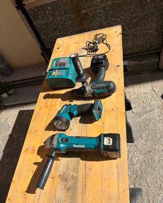 Megakit utensili makita (trapano, torcia e flex)