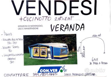VERANDA ROULOTTE + CUCINOTTO USATI