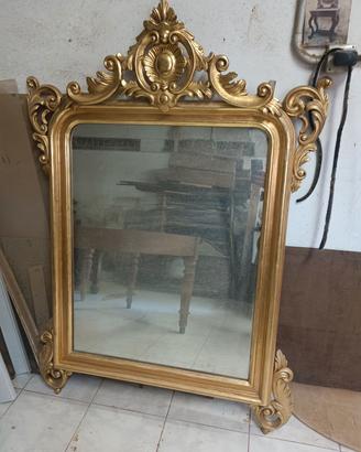 specchio foglia oro 