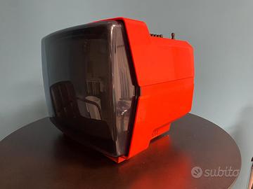 Televisore vintage Brionvega Algol Rosso
