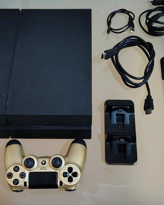 ps4 fat + 6 giochi e accessori  con TV 32" hd