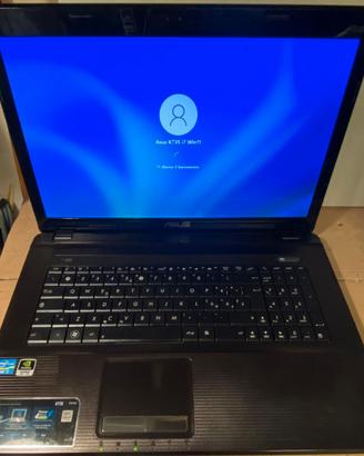 Asus 17 pollici intel i7 ram8gb Hd1Tb