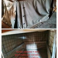 centina per carrello con telo gommato