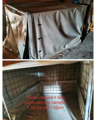 centina per carrello con telo gommato