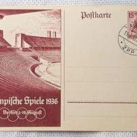 Cartolina tedesca epoca nazista per Olimpiadi 1936
